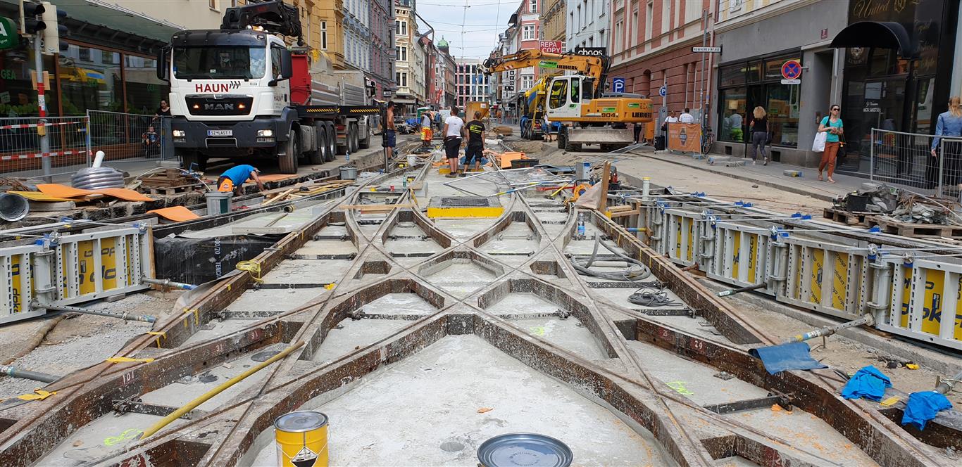 Sanierung Anichstraße/ Bürgerstraße  - Mélyépítés