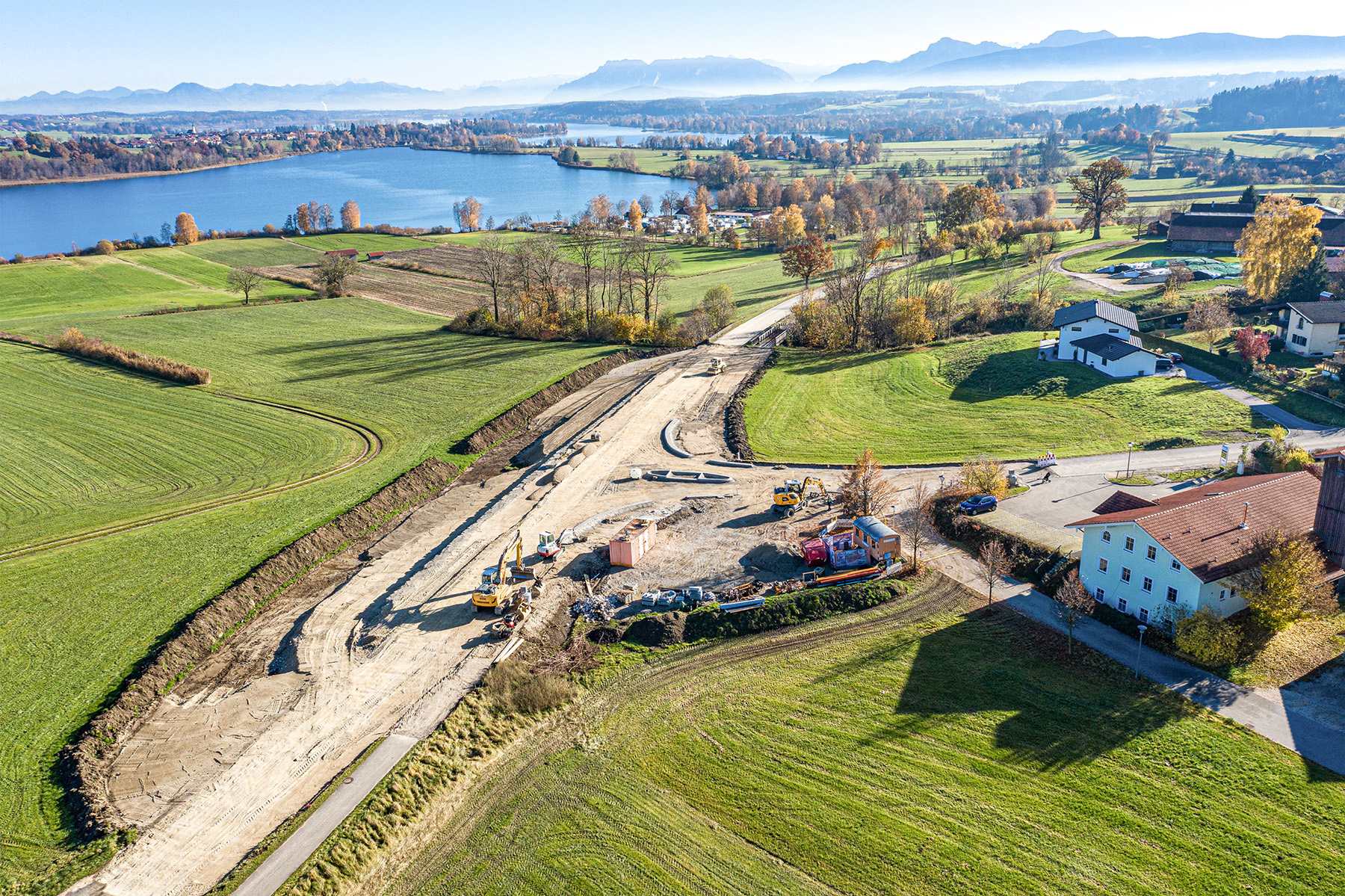 Straßenbau, Taching am See - Út- és hídépítés