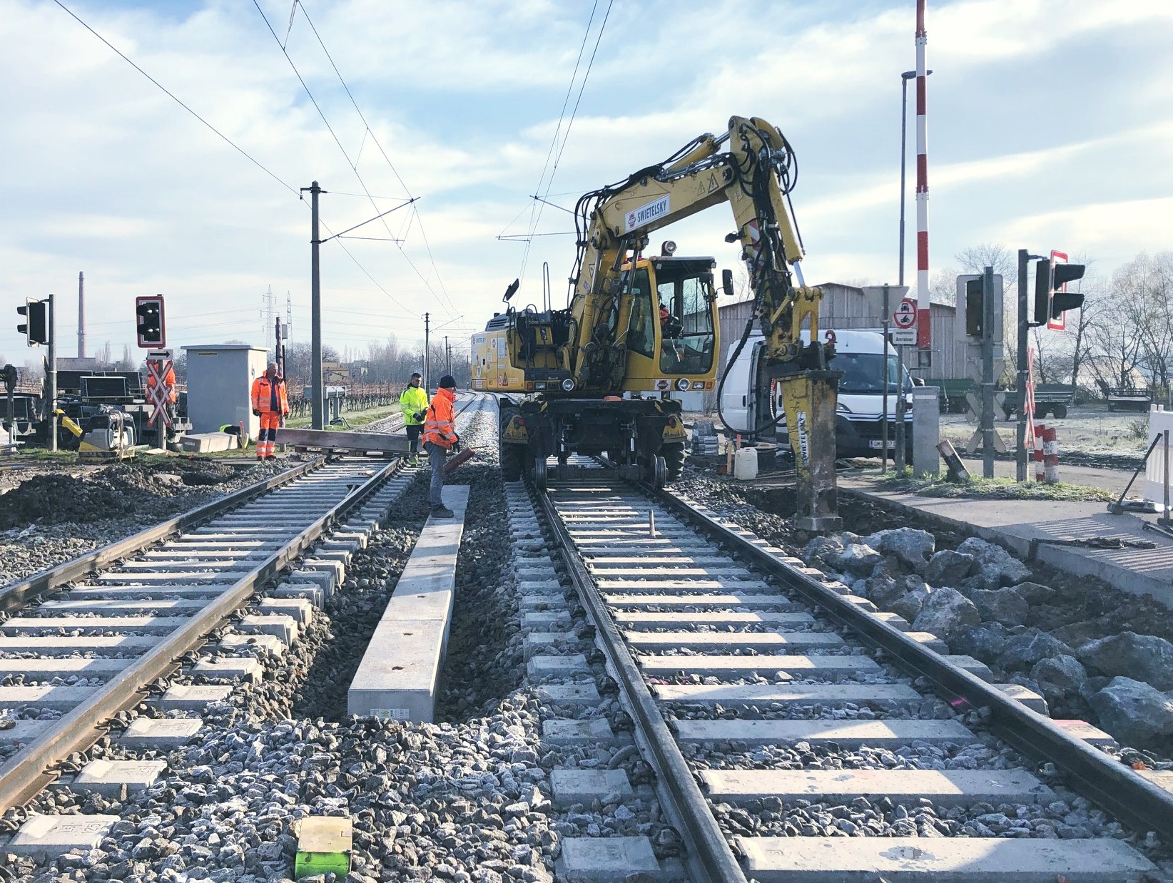 Erneuerung Oberbau - WLB Traiskirchen - Vasútépítés