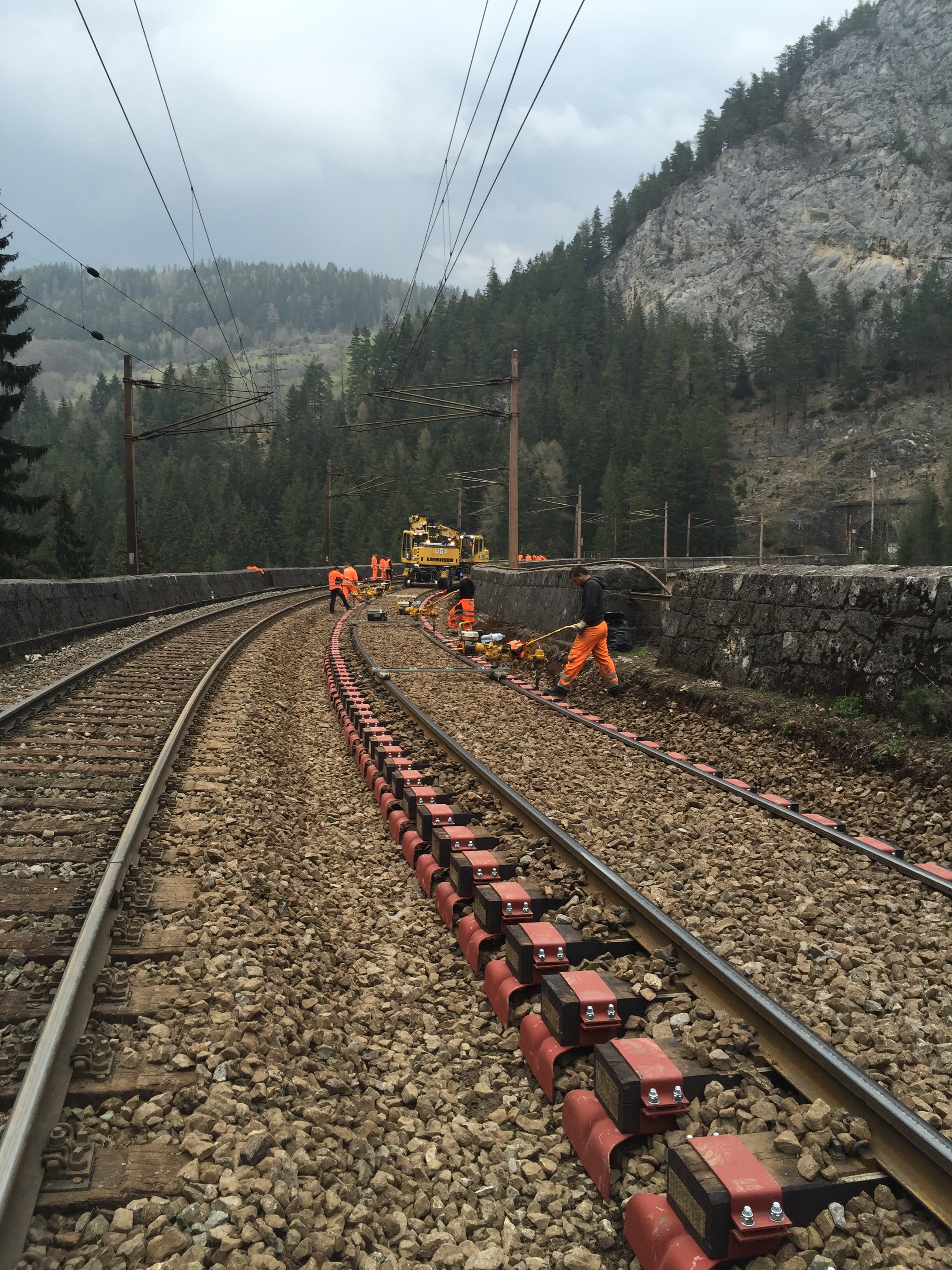 Gleisneulage Semmering - Vasútépítés